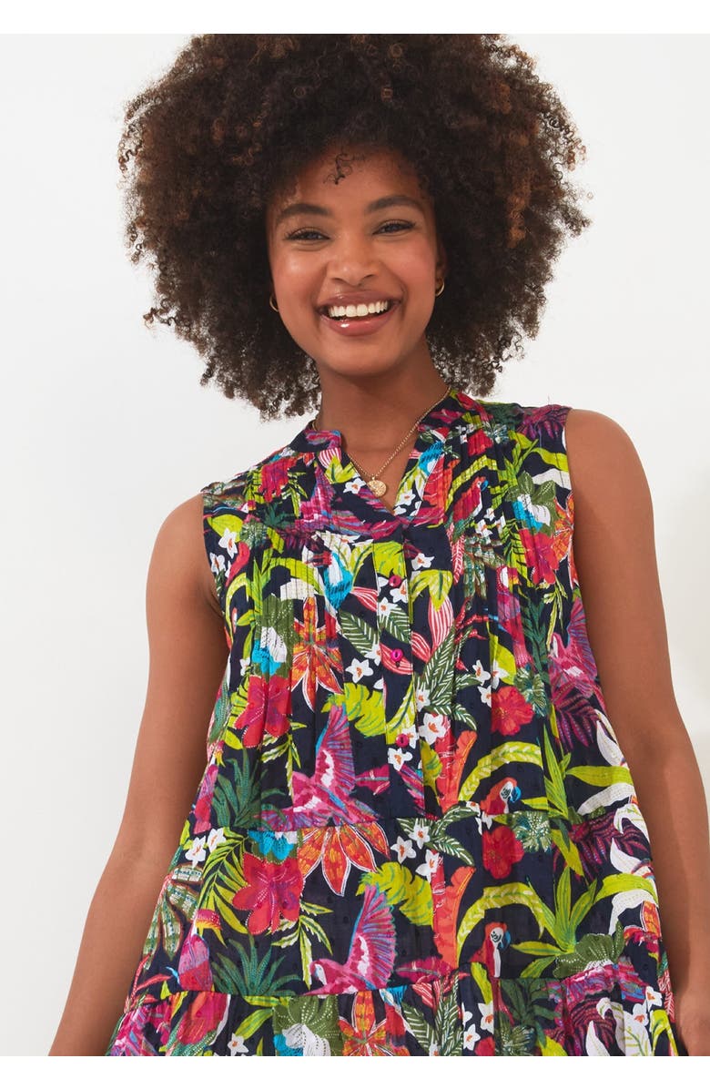 Joe Browns Sleeveless Tiered Tunic, Alternate, color, Multi Tropical