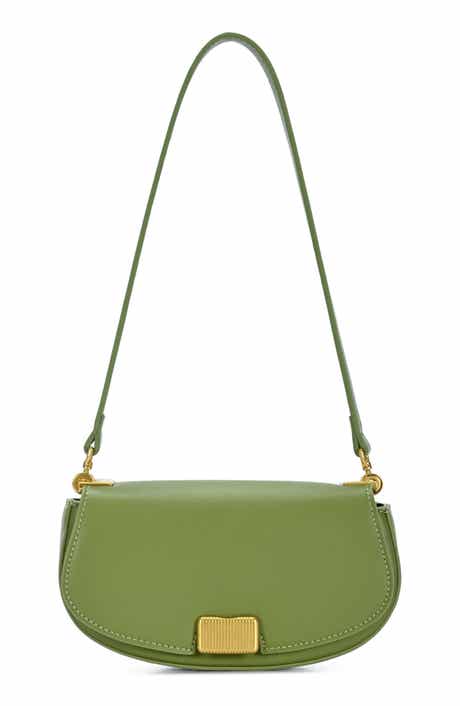 Rib Buckle Shoulder Bag