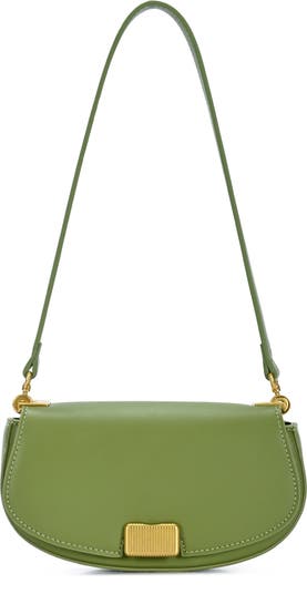 Rib Buckle Shoulder Bag