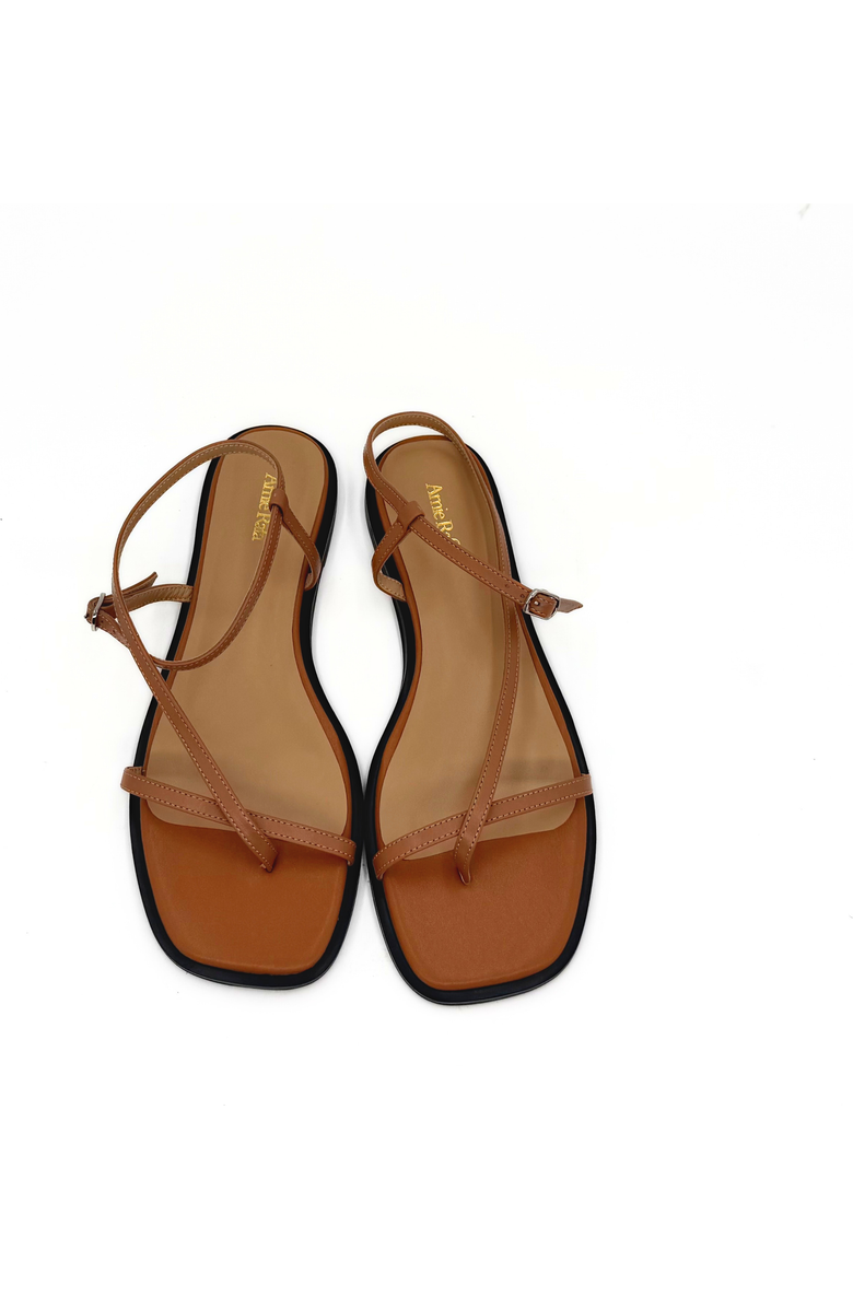 Amie Rafa Maxy Asymmetric T-Strap Sandal, Alternate, color, Tan