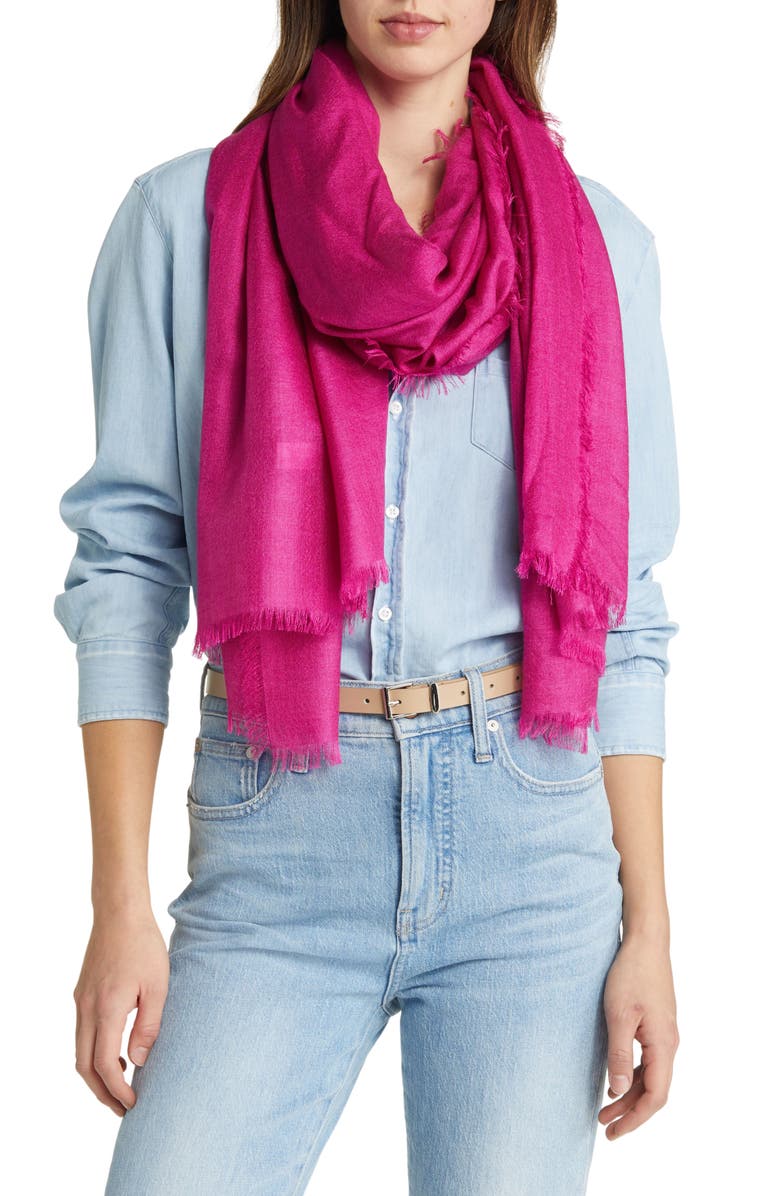 Nordstrom Cashmere & Silk Wrap, Main, color, Pink Plumier