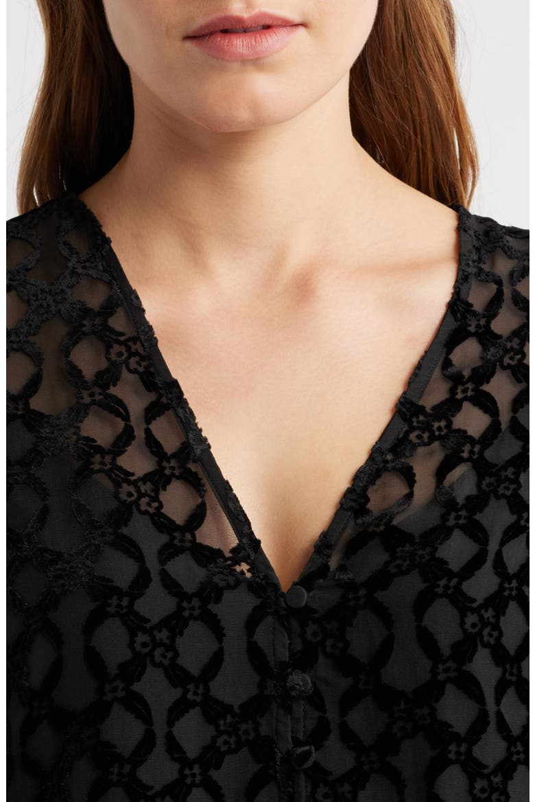 Amaya Silk Blend Shirt, Alternate, color, BLACK