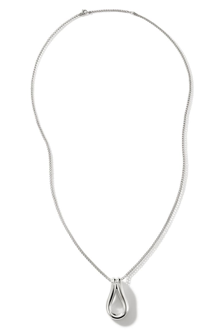 Surf Pendant Necklace, Alternate, color, SILVER