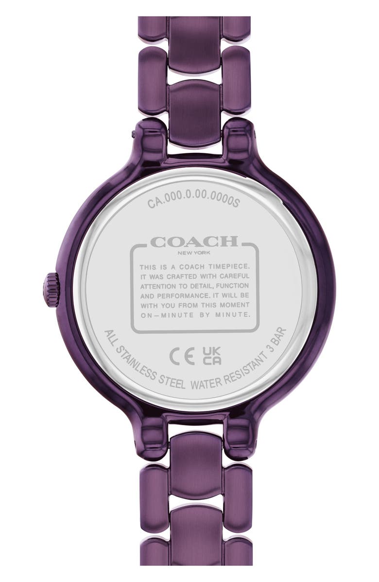 COACH Chelsea Quartz Bracelet Watch, Alternate, color, Plum