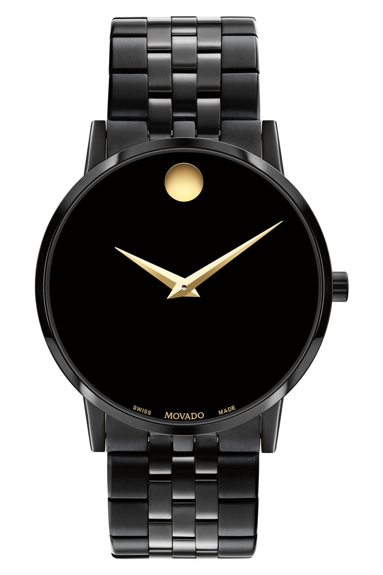 Museum Diamond Classic Bracelet Watch, 40mm, Main, color, BLACK