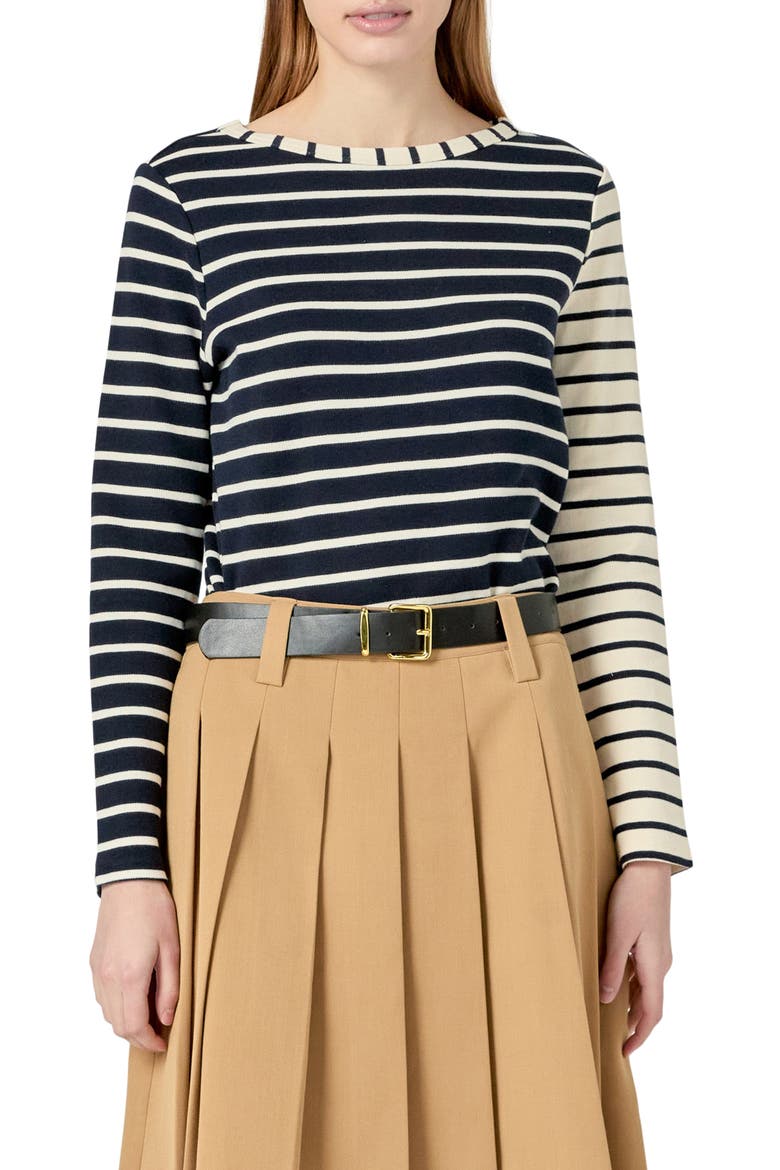 Multistripe Cotton T-Shirt, Main, color, Z/DNUNAVY MULTI