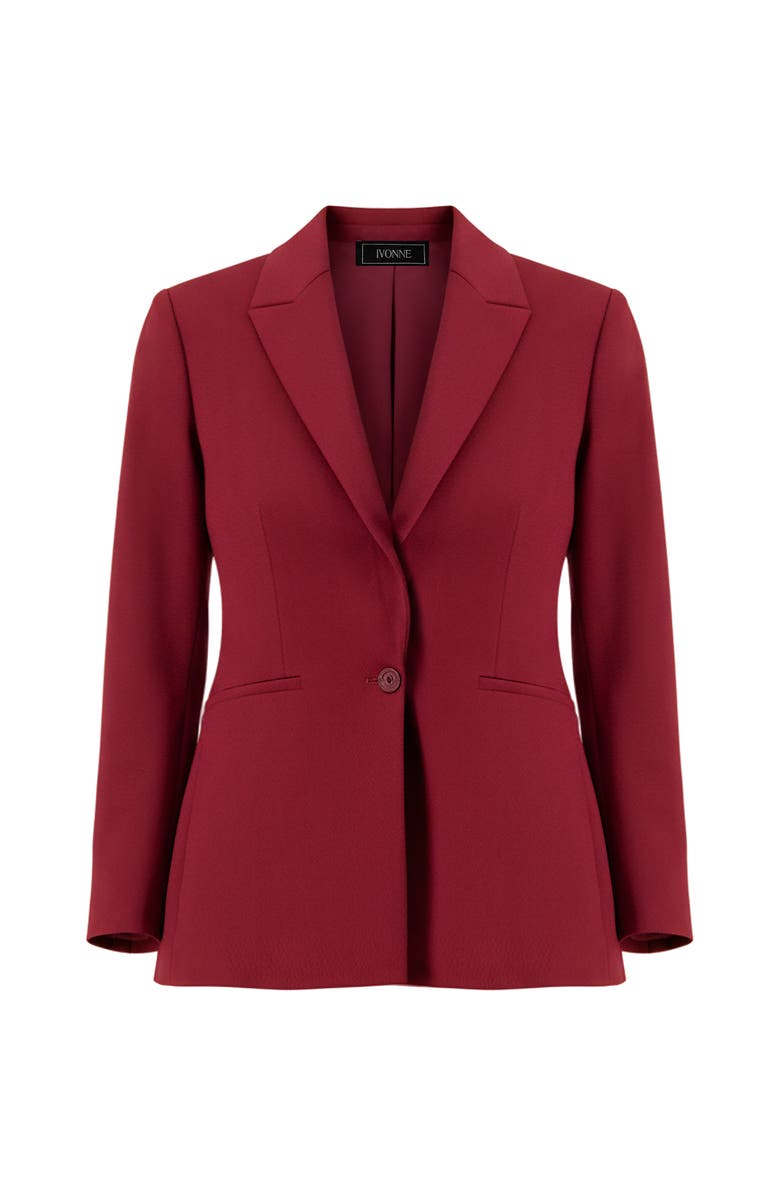 IVONNE Tailored Single-Button Blazer, Alternate, color, Wine