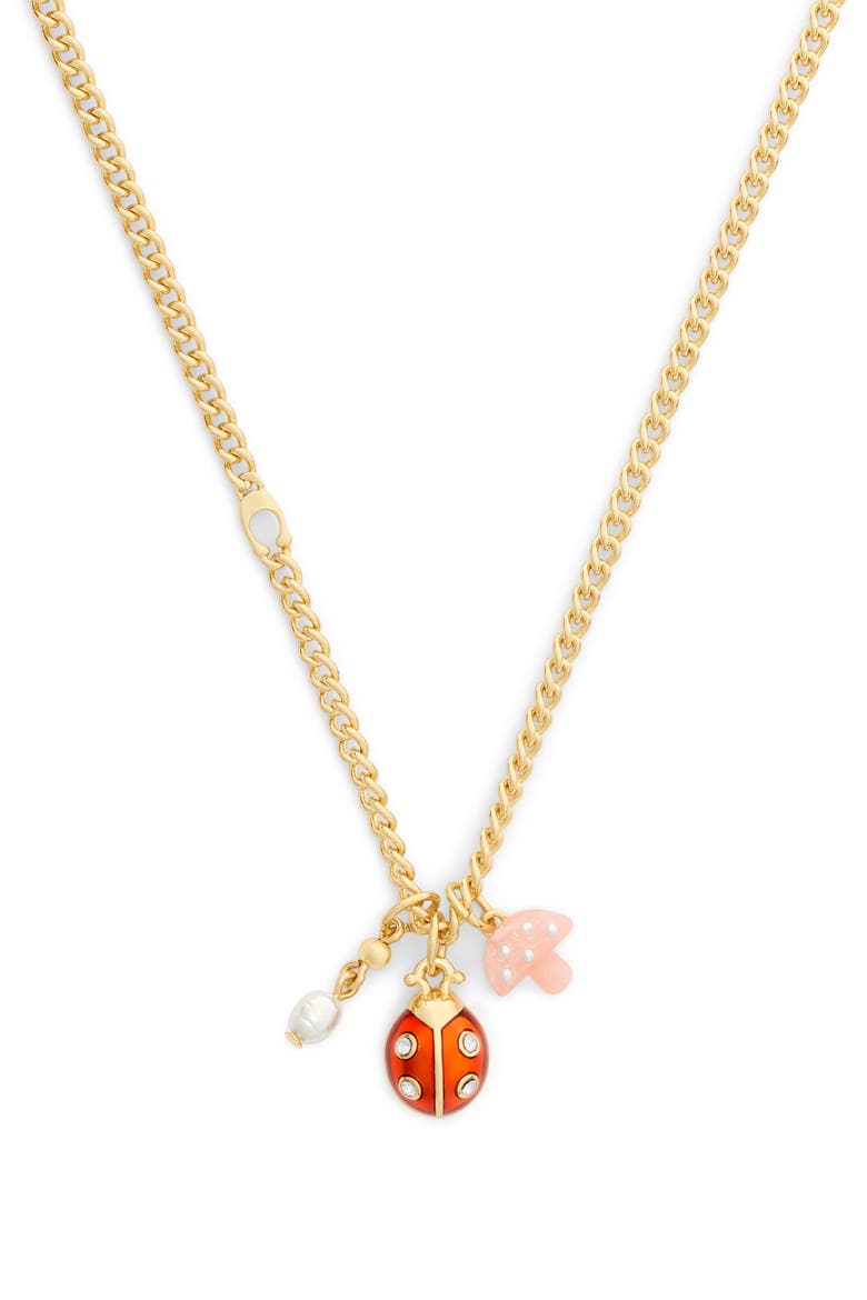 Charm Pendant Necklace, Alternate, color, RED