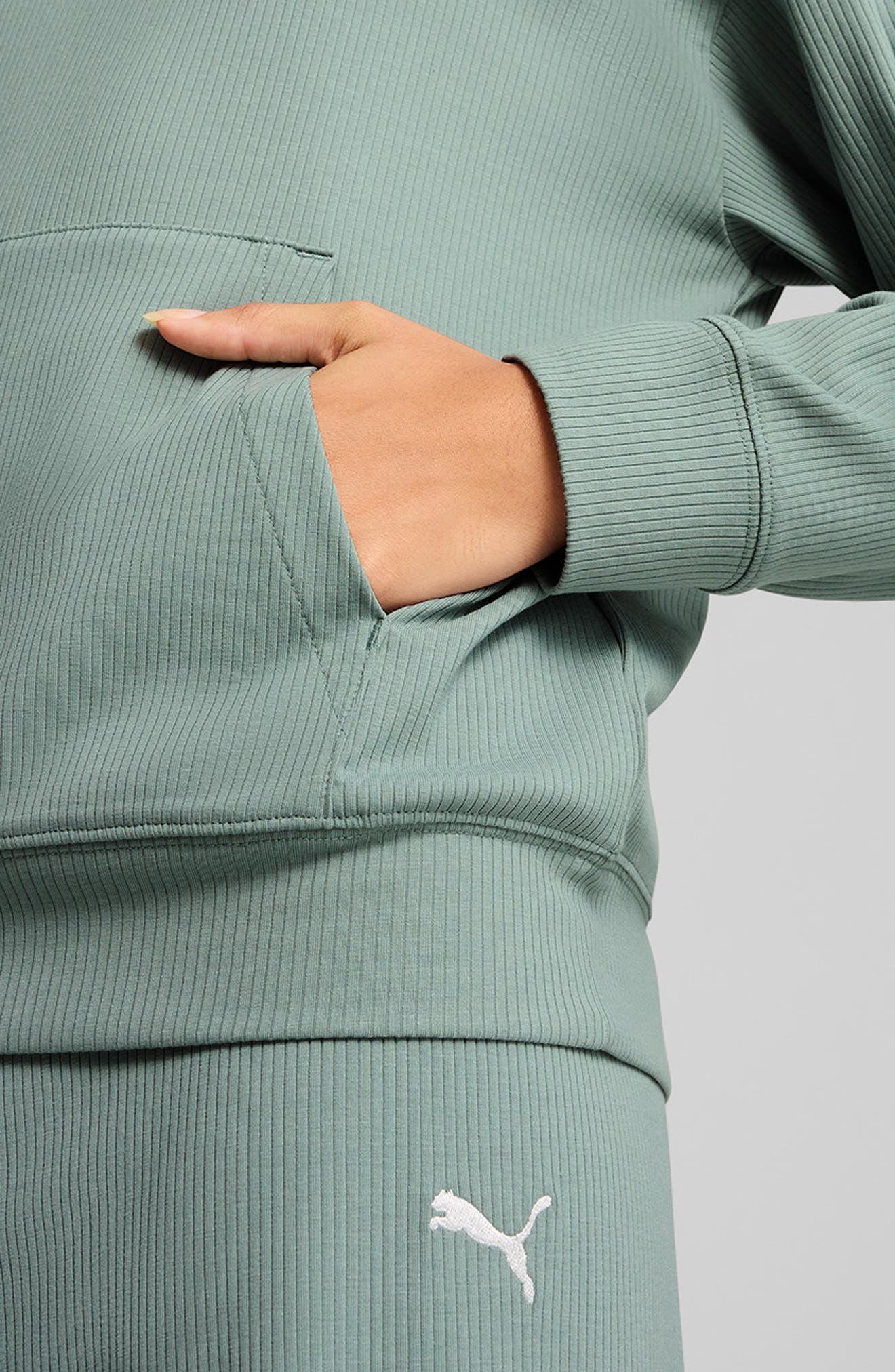 PUMA Essential Comfort Rib Hoodie (Women) | Nordstromrack
