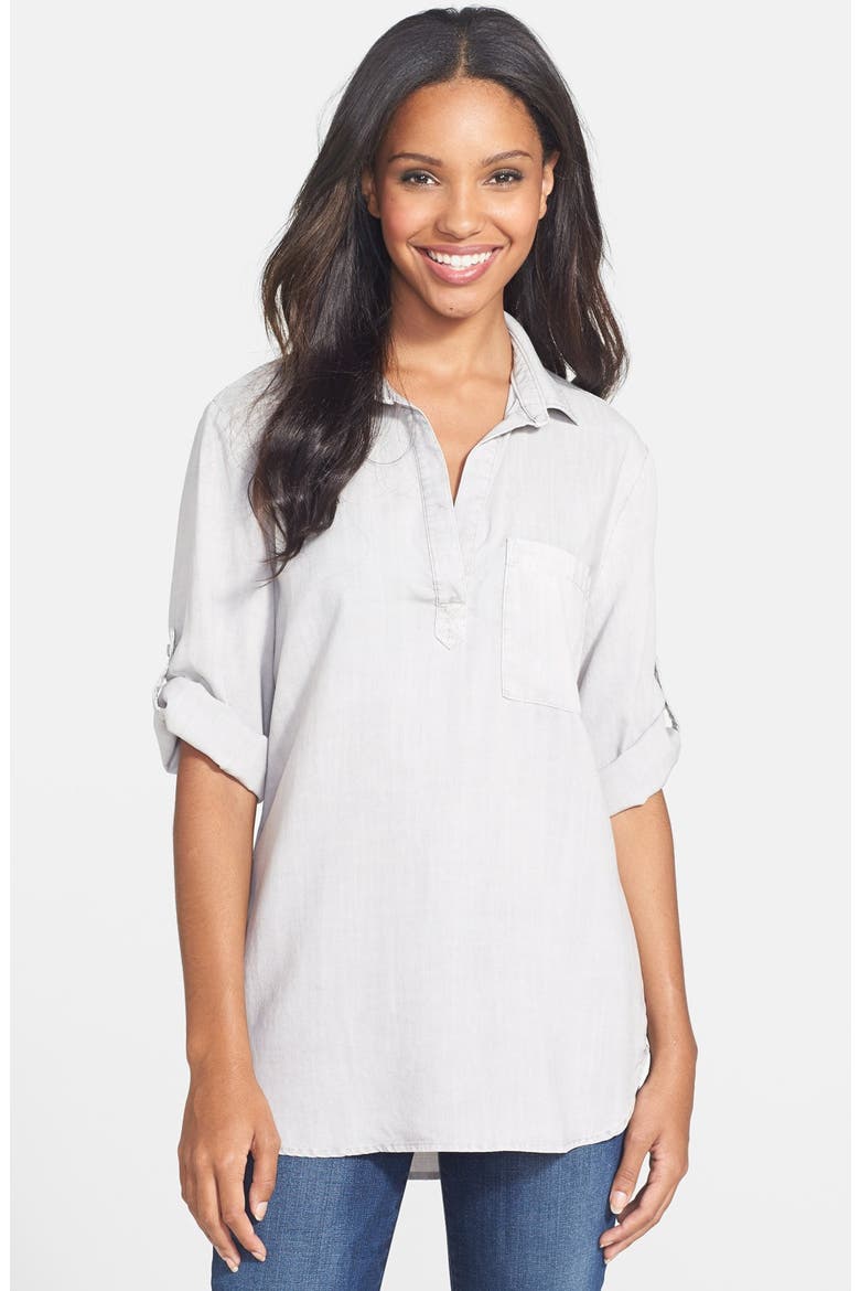 Popover Tunic Shirt, Main, color, CLEAN SLATE