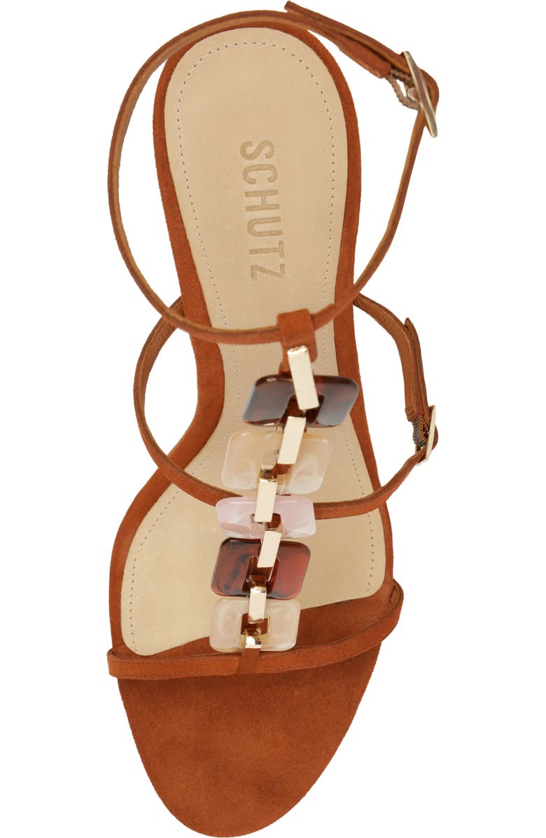 Schutz Cassandra Chain Ankle Strap Sandal, Alternate, color,