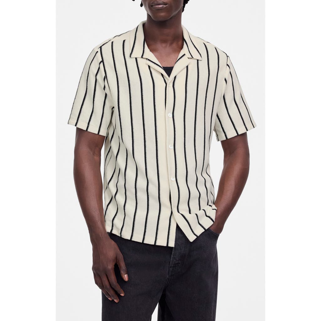 Madewell The Textured Knit Camp Shirt in Vintage Ivory at Nordstrom Rack, Size Small