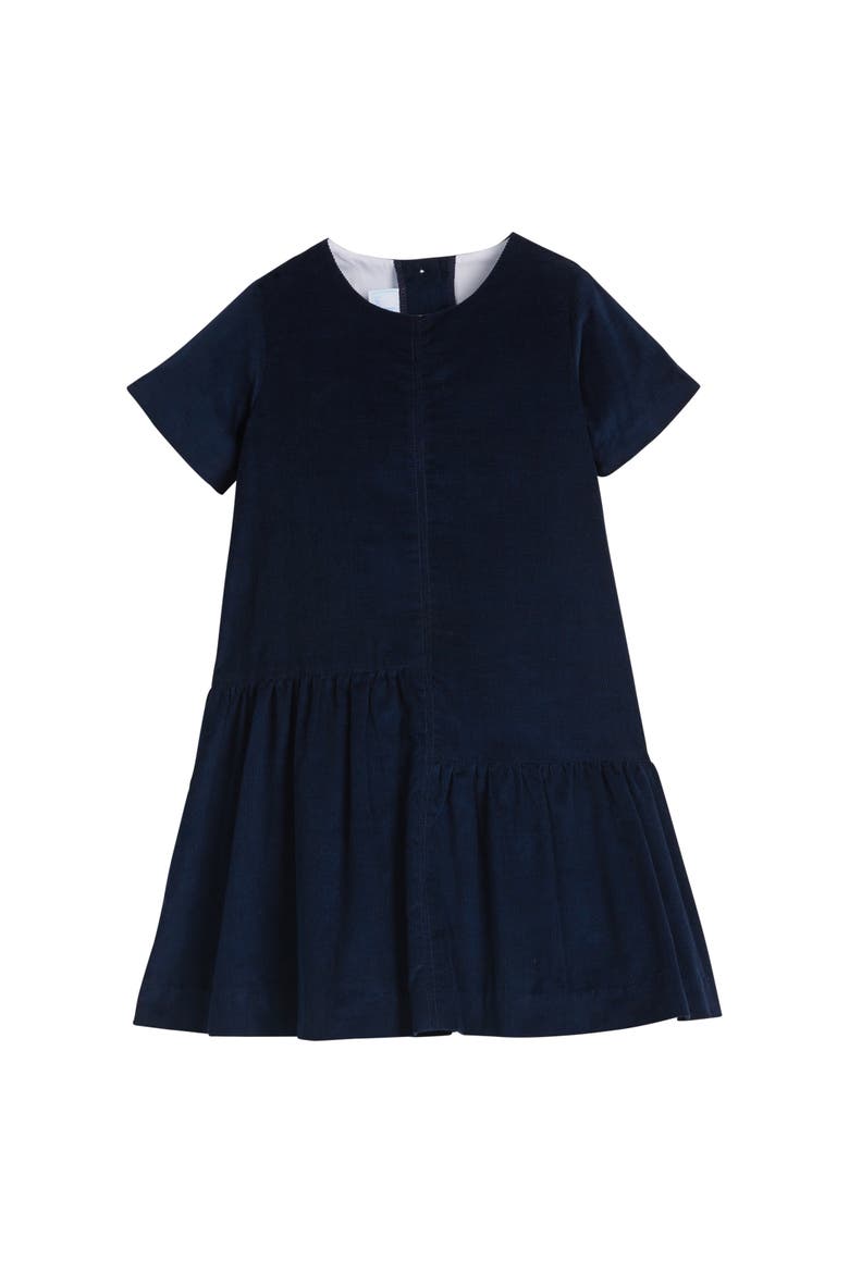Kids' Asymmetrical Jillian Dress, Main, color, Navy Corduroy