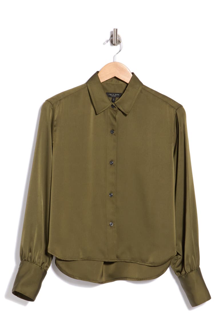 Andre Satin Shirt, Main, color, OLIVE