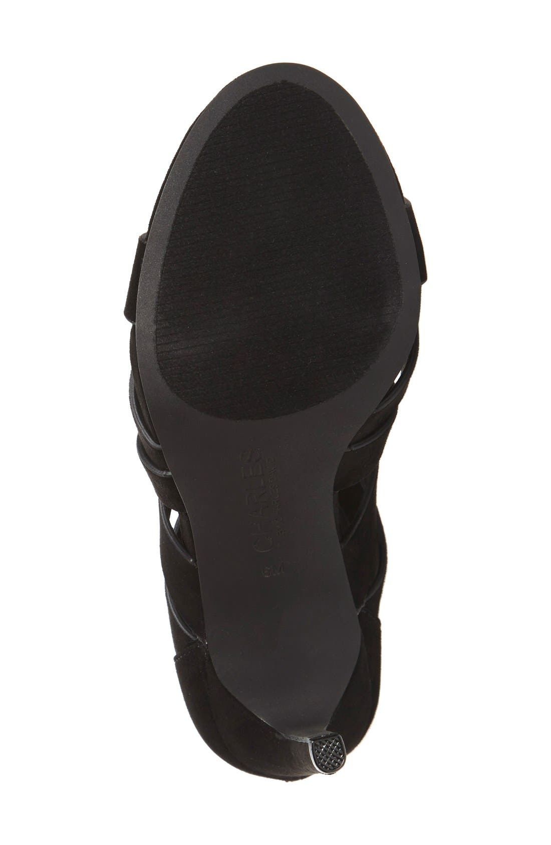 'Idlewild' Lace-Up Sandal, Alternate, color, BLACK MICRO SUEDE