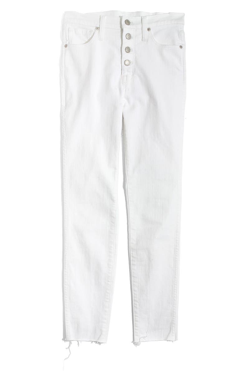 Madewell 10-Inch Button High Waist Crop Skinny Jeans, Alternate, color, 
