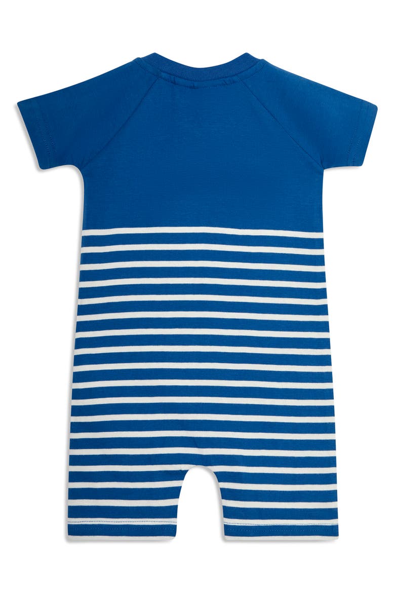 JOJO MAMAN BEBE Crab Appliqué Romper, Alternate, color, Denim