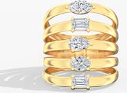 Everlee Five-Row Multi-Shape Shield Lab Diamond Ring in 14K