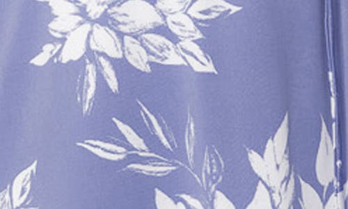 Kiyonna Jemma Ruched Tie Dress In Misty Lavender Florals