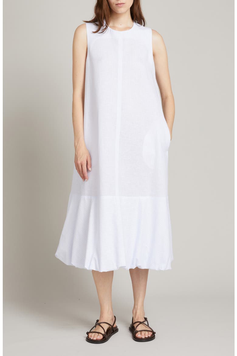 Sorriso Sleeveless Linen Blend Dress, Main, color, OPTICAL WHITE