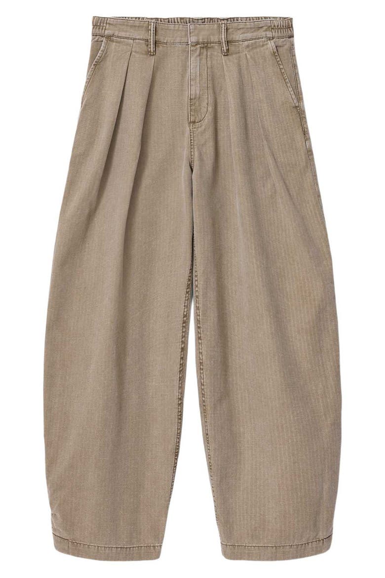 Becco Barrel Leg Pants, Alternate, color, STONE BROWN