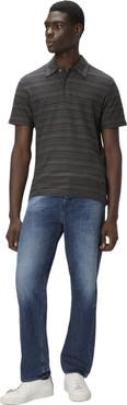 Missoni Short Sleeve Cotton Polo With Zigzag Pattern