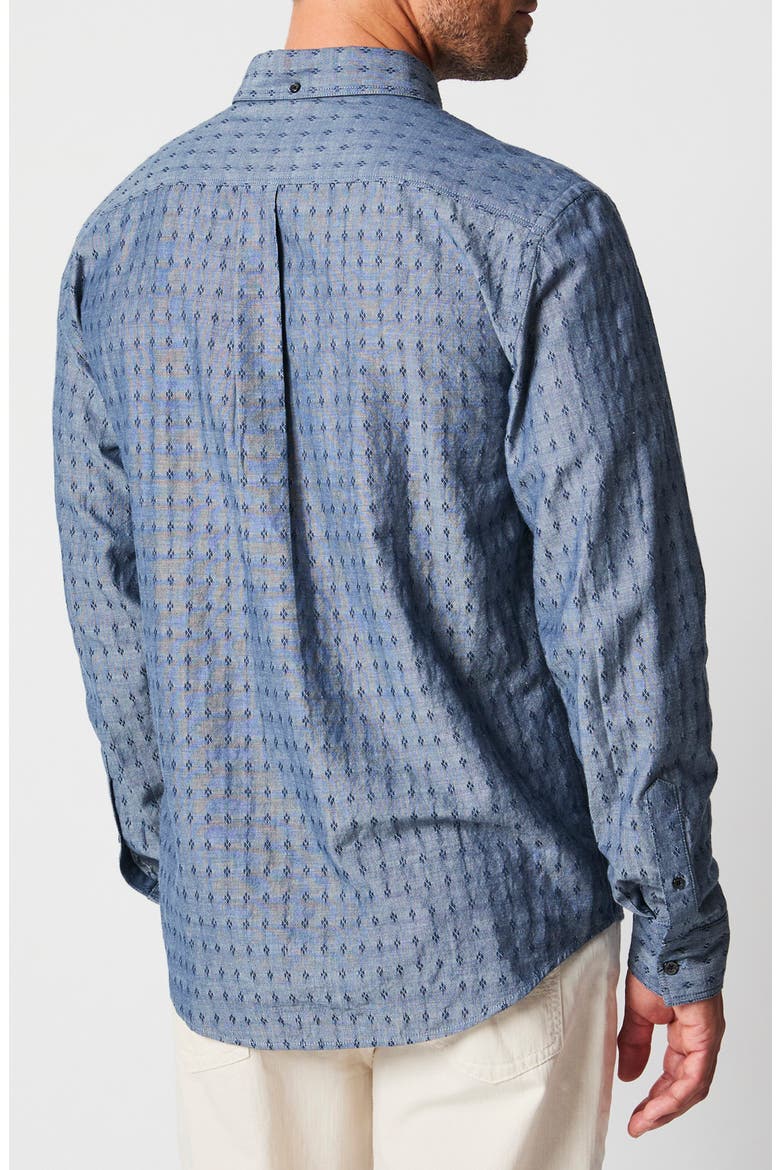 Tuscumbia Diamond Dobby Button-Down Shirt, Alternate, color, CHAMBRAY BLUE