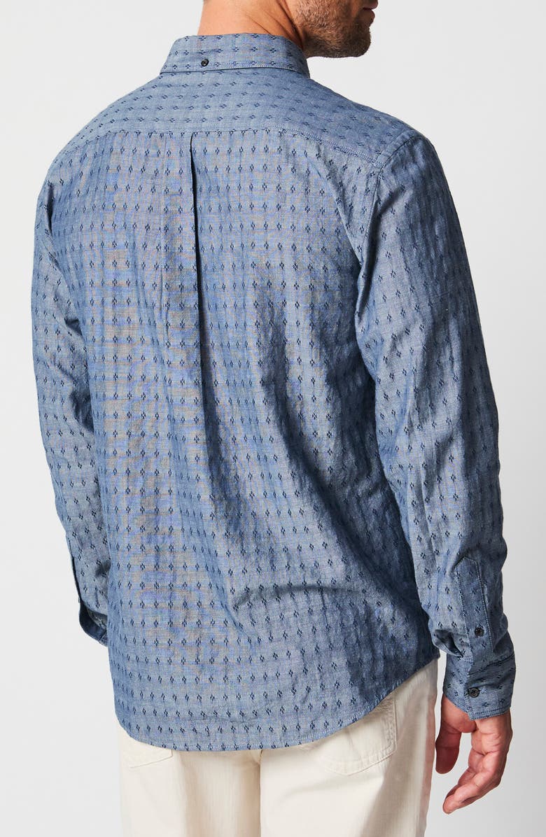 Billy Reid Tuscumbia Diamond Dobby Button-Down Shirt, Alternate, color,