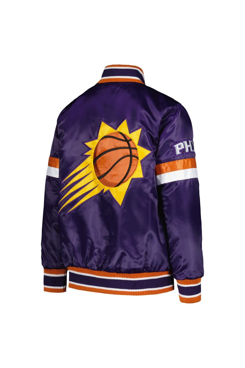 Youth Starter Purple Phoenix Suns Home Game Varsity Satin Full-Snap Jacket, Alternate, color, Purple