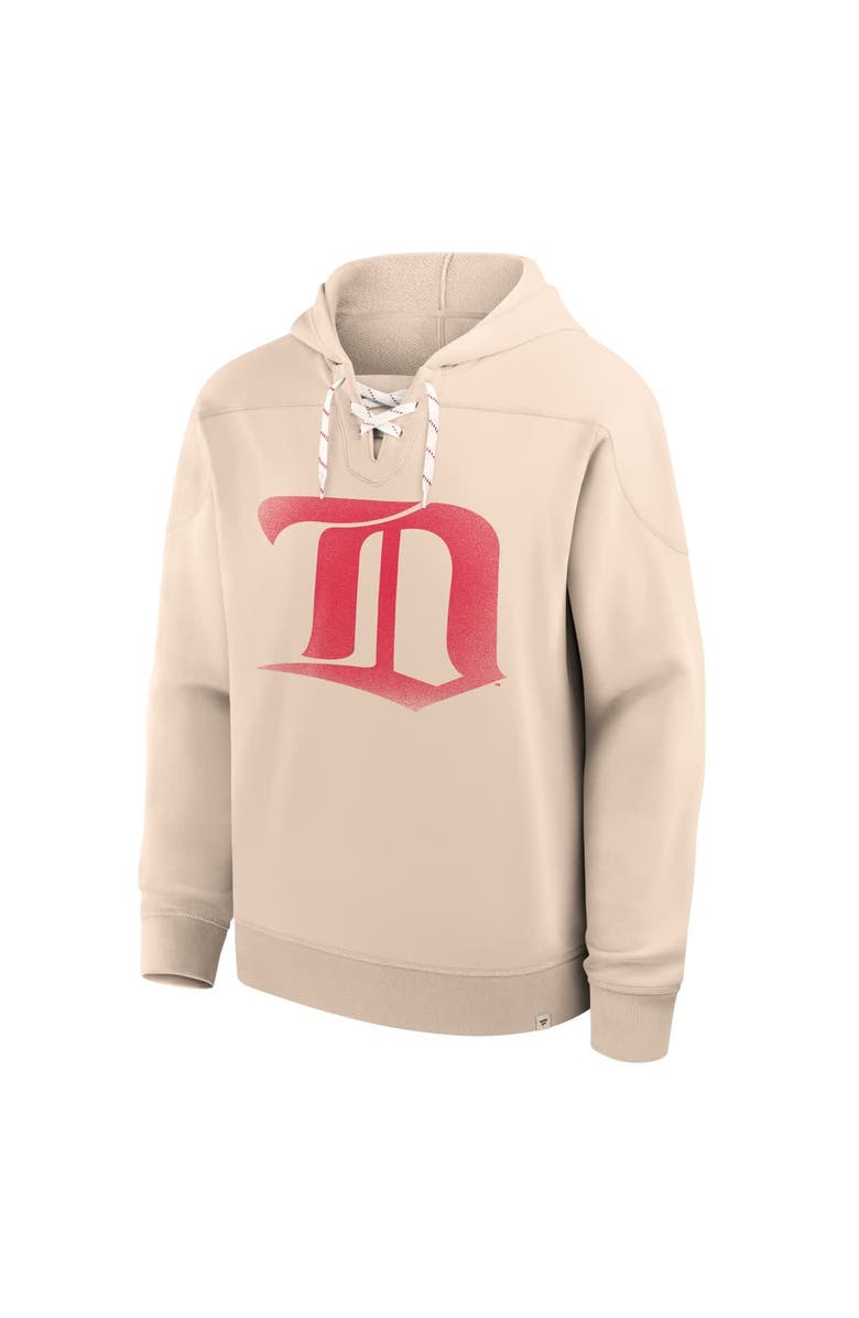 FANATICS Men's Fanatics Cream Detroit Red Wings Vintage Hoodie, Alternate, color, Cream
