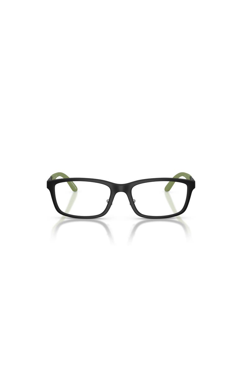 Emporio Armani 49mm Rectangle optical glasses, Alternate, color, Black