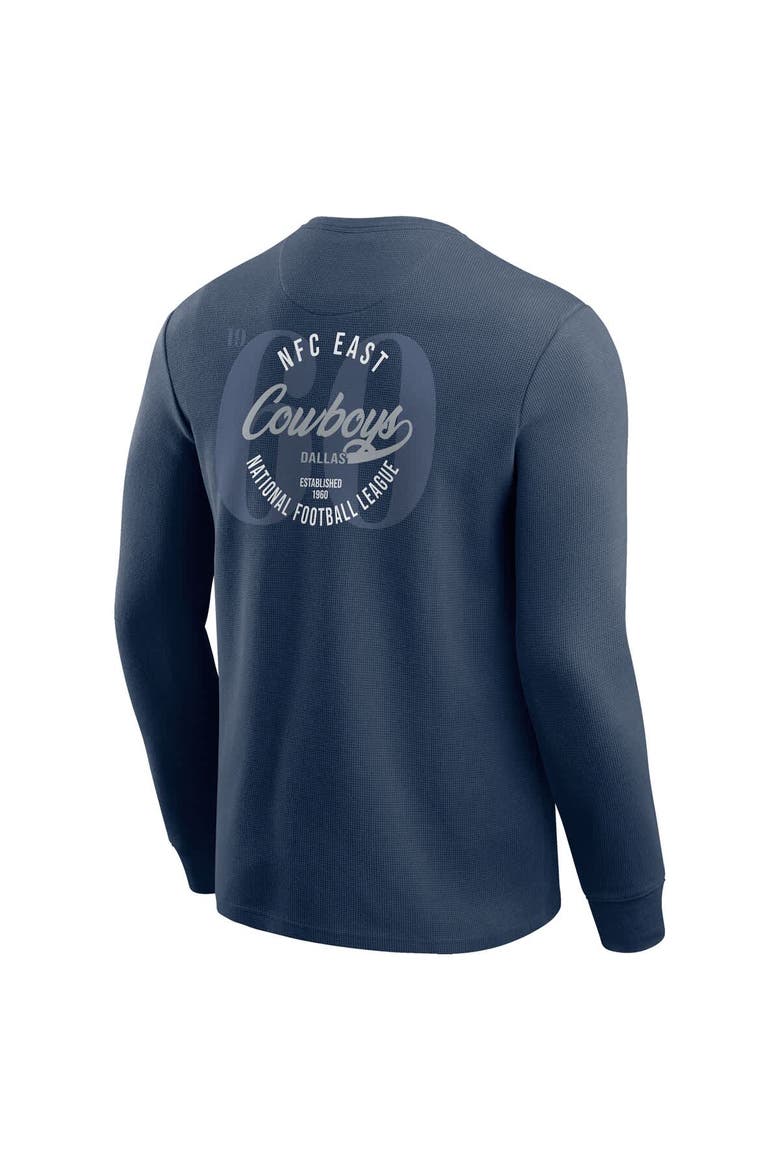 Men's Darius Rucker Collection by Fanatics Navy Dallas Cowboys Washed Waffle-Knit Long Sleeve T-Shirt, Alternate, color, Navy