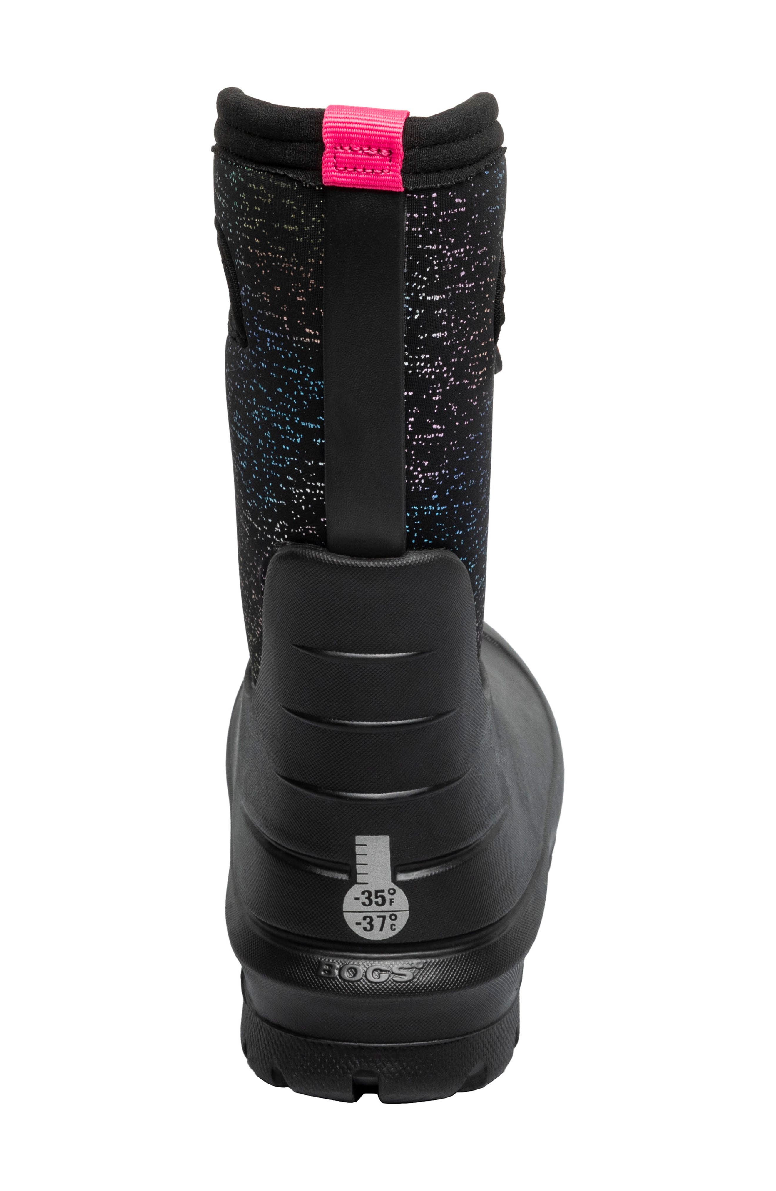 Kids' Neo-Classic Metallic Waterproof Boot, Alternate, color, BLK MULTI