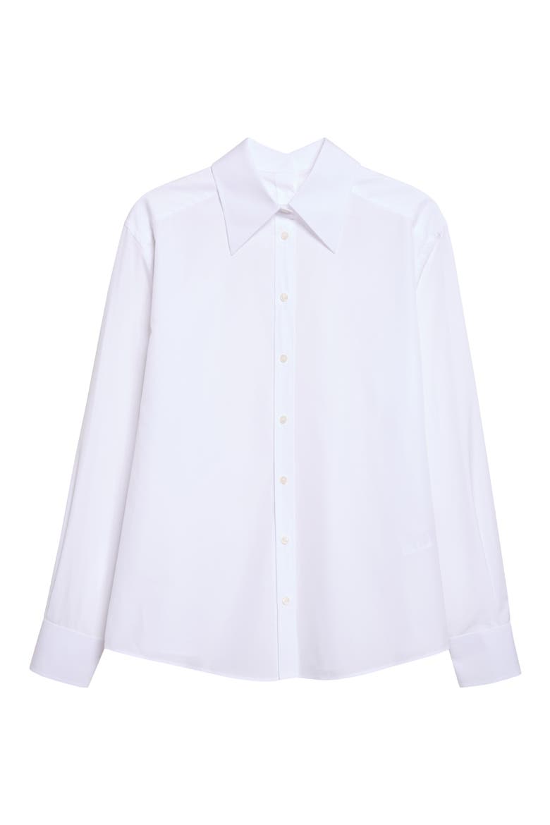Cotton Poplin Button-Up Shirt, Alternate, color, OPTICAL WHITE