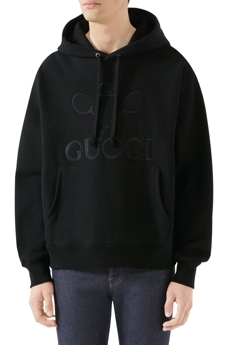 Gucci The Face Cotton Hoodie, Main, color, 
