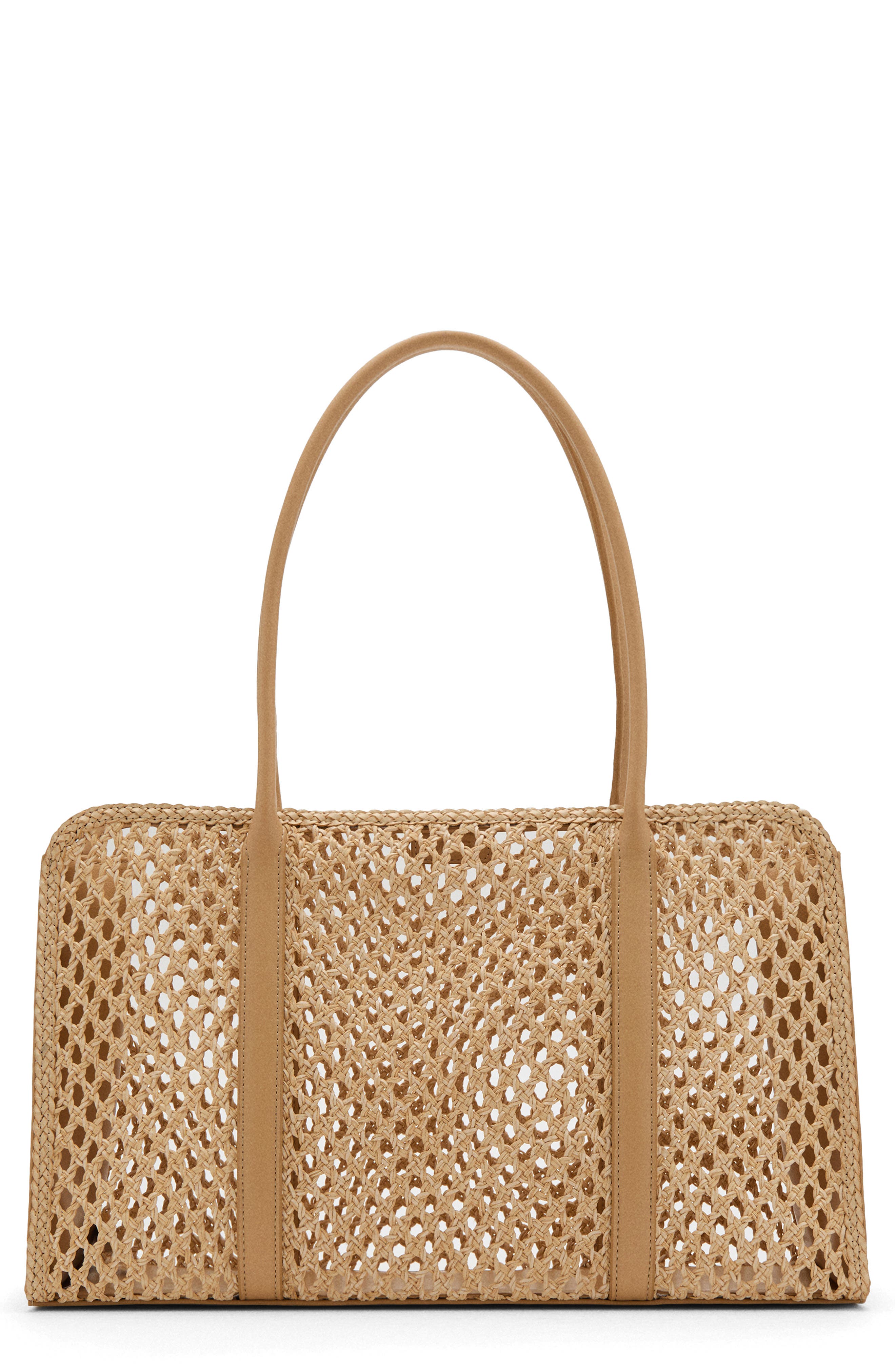 Braided Shoulder Bag, Main, color, BEIGE