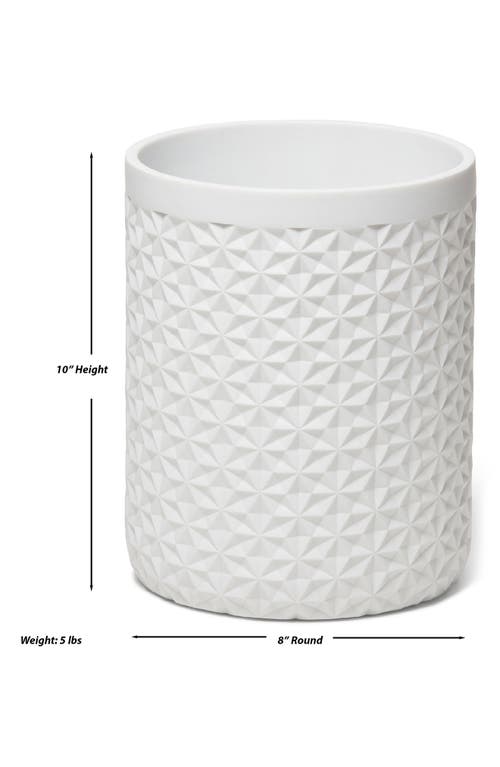 Roselli Trading Company Quilted Wastebasket Bedding In White