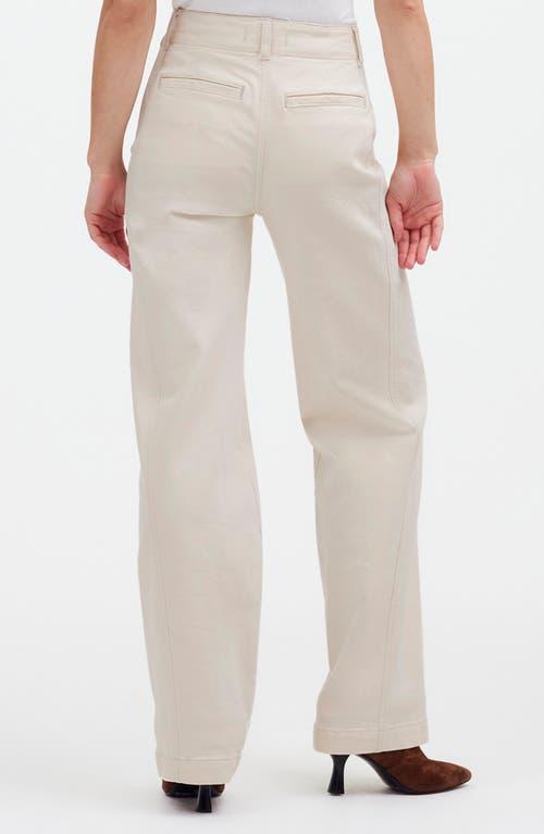Madewell Tapered Denim Trousers In Vintage Ivory
