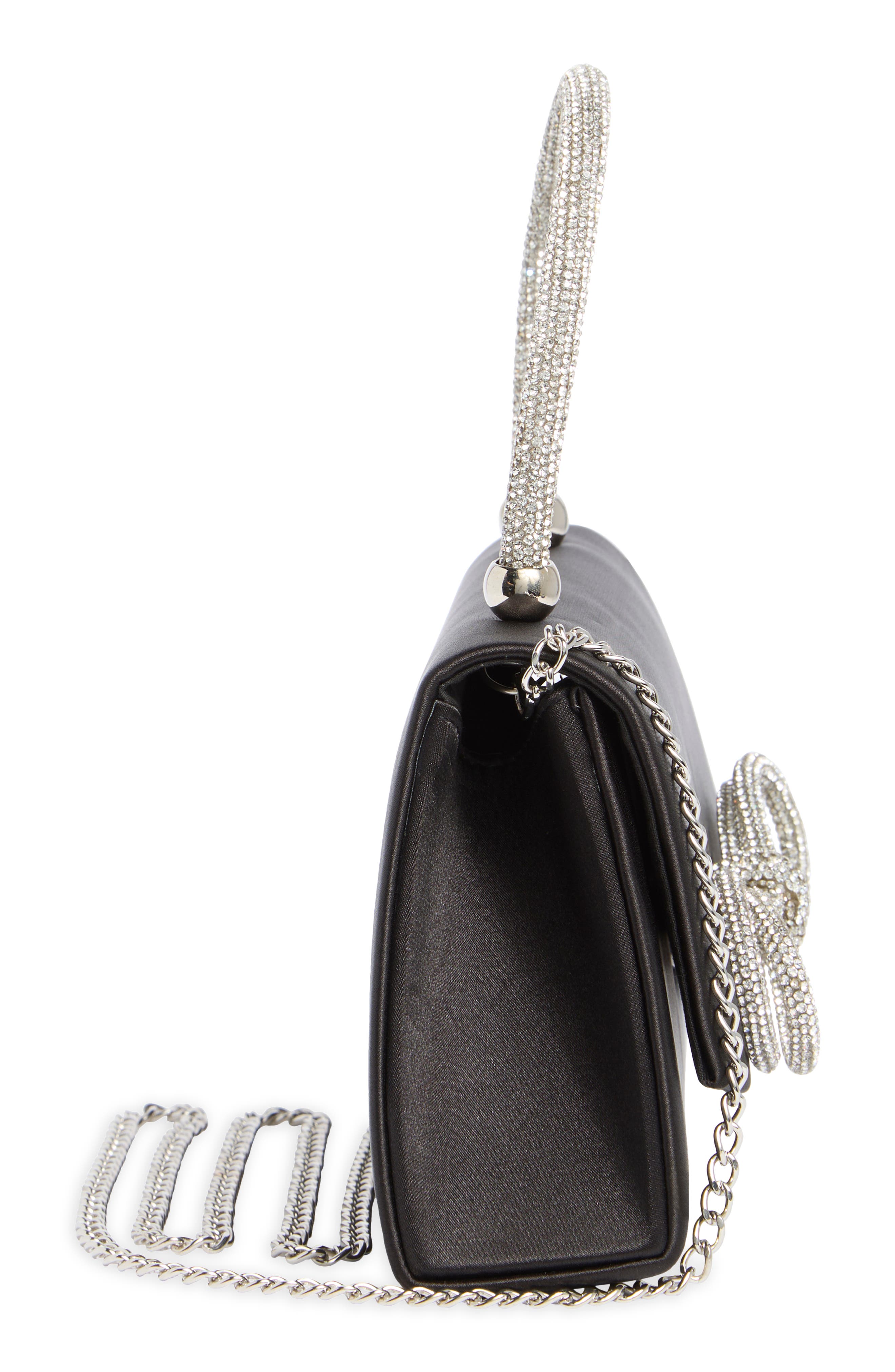ALESSIA BIANCHI Dazzling Bow Flap Clutch, Alternate, color, 