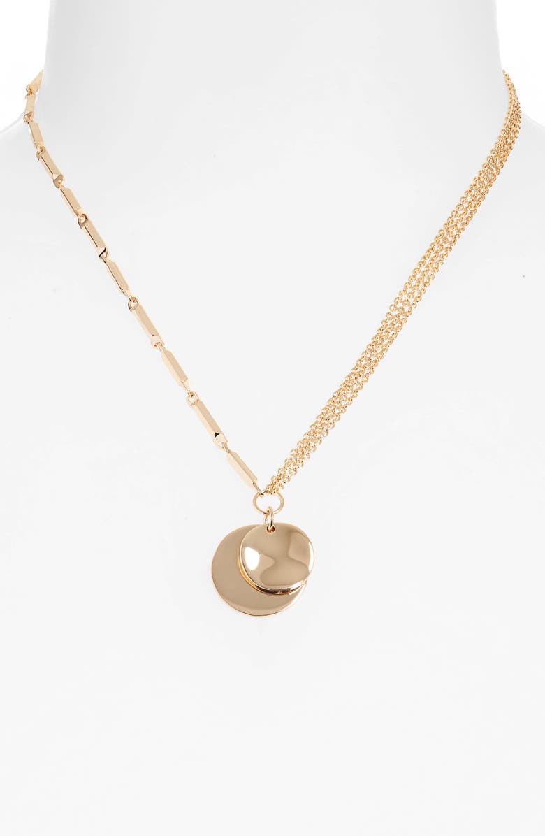 Halogen<sup>®</sup> Dual Chain Double Pendant Necklace, Alternate, color,