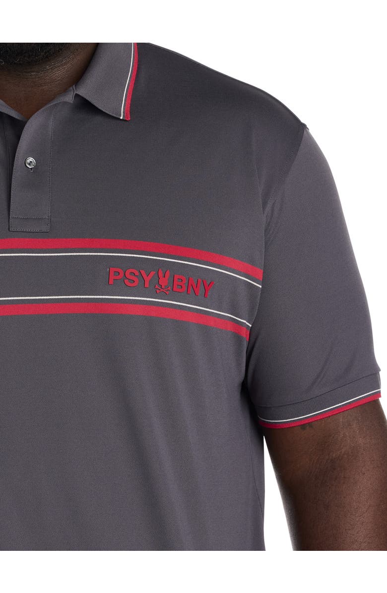 Psycho Bunny Big & Tall Ives Sport Polo Shirt, Alternate, color, Blackened Pearl