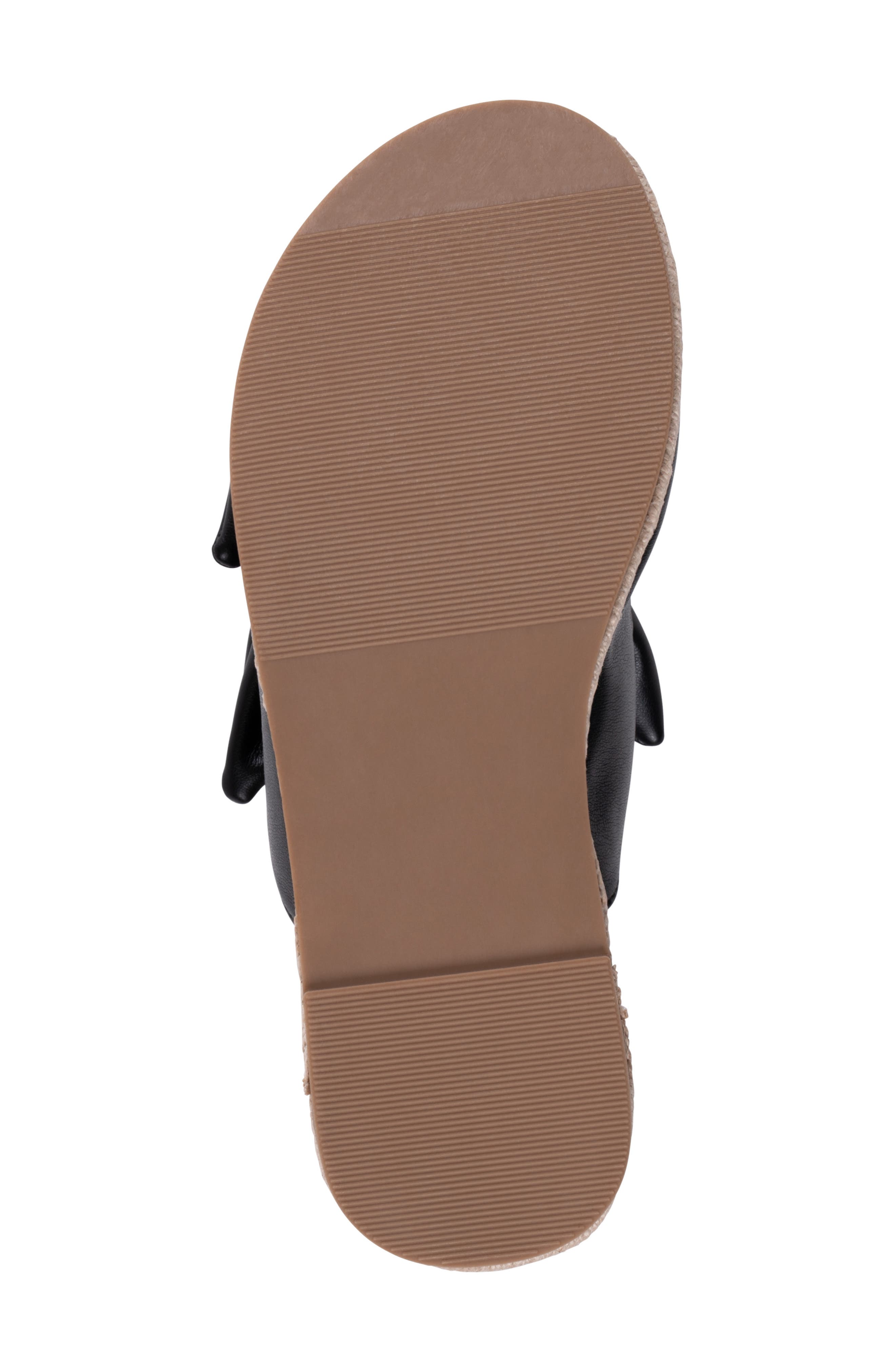GOOD CHOICE NEW YORK Cosmos Bow Espadrille Wedge Sandal, Alternate, color, Black
