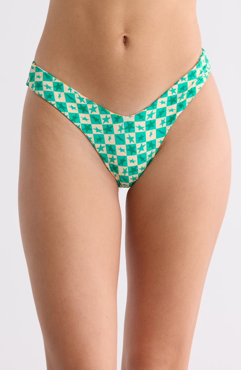 Billabong Mami Wata Reversible Hike Bikini Bottoms, Alternate, color, White Multi