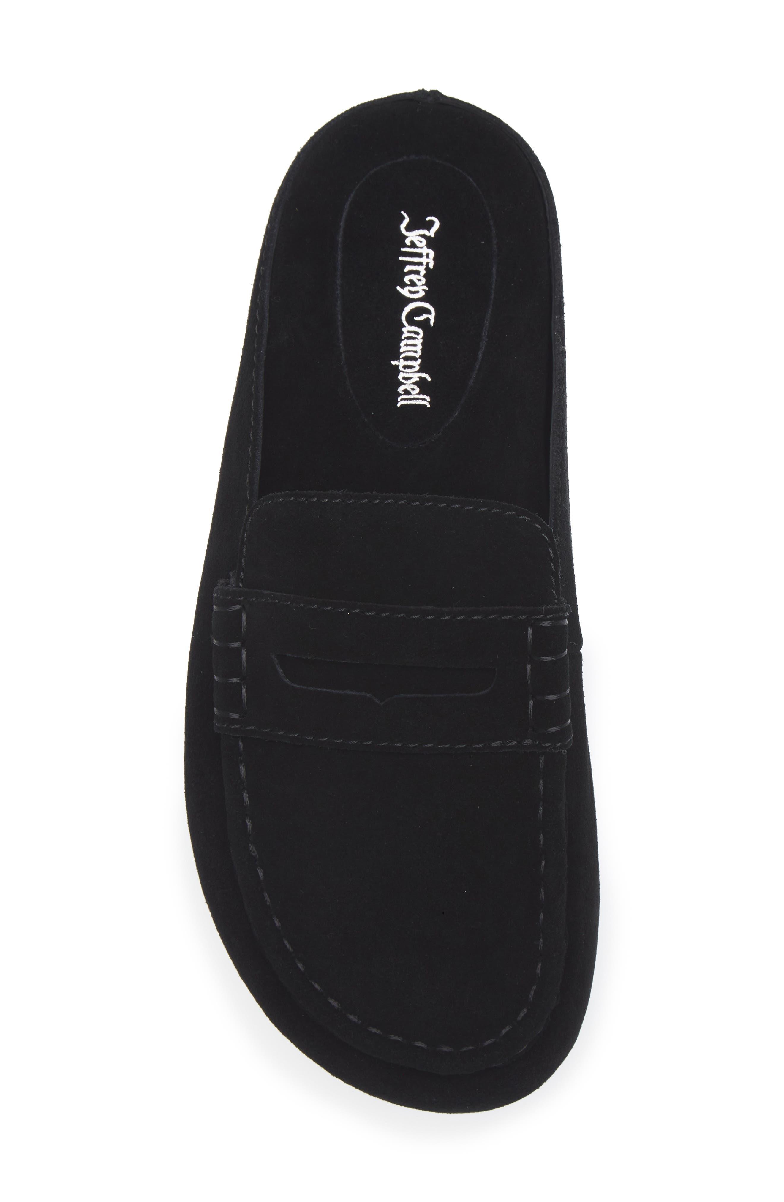 Jeffrey Campbell Miles Loafer Mule, Alternate, color, Black Suede