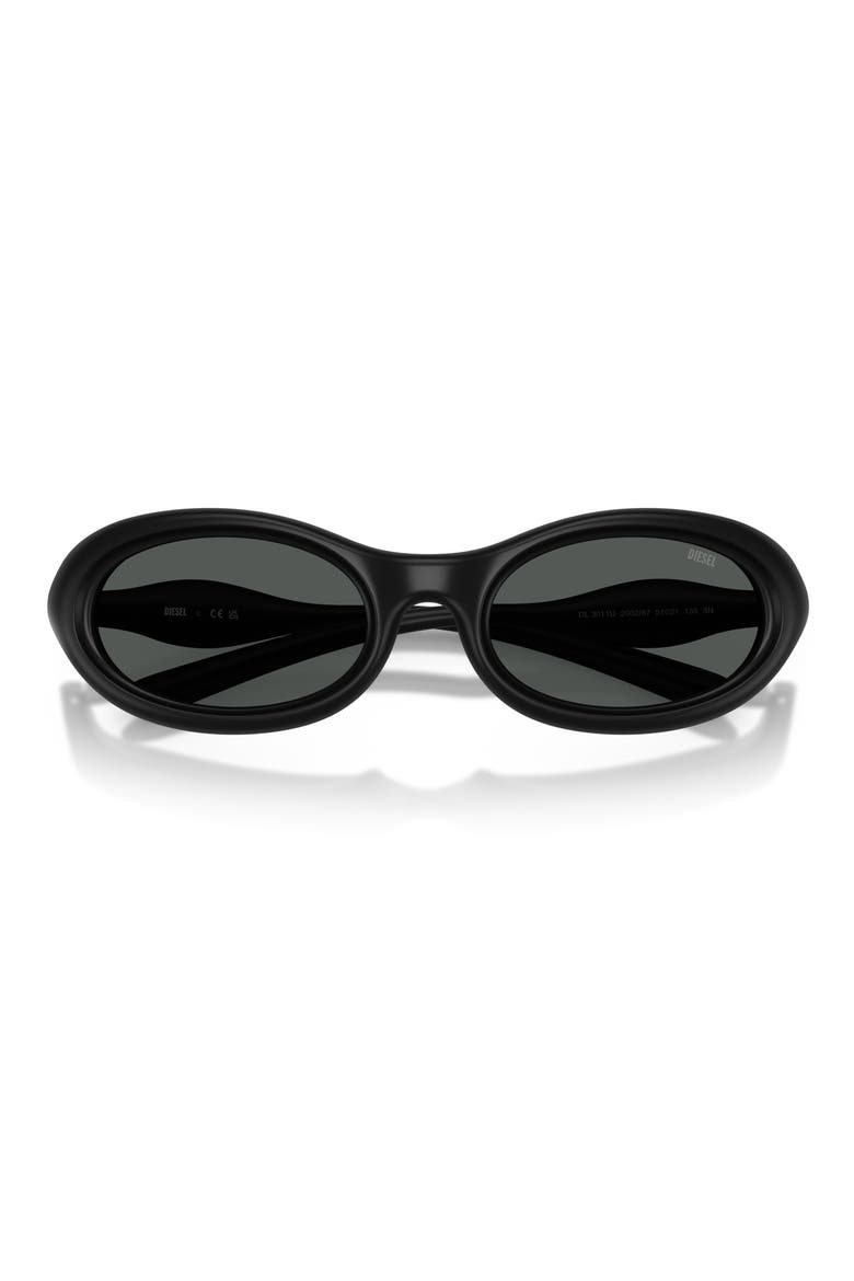 DL3011U 51mm Oval Sunglasses, Alternate, color, MATTE BLACK / DARK GREY
