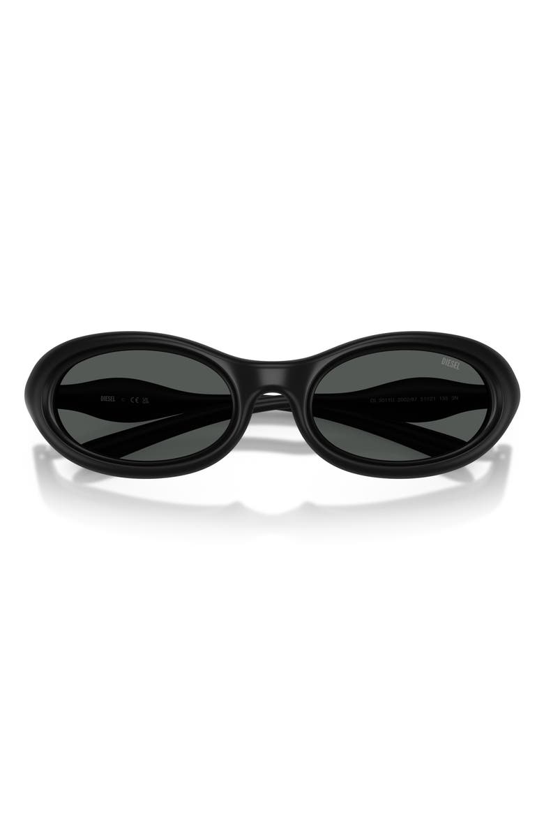 DIESEL<sup>®</sup> DL3011U 51mm Oval Sunglasses, Alternate, color, Matte Black / Dark Grey