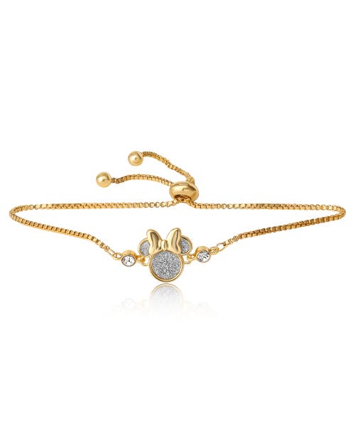 Disney Glitter Crystal Lariat Bracelet In Gold