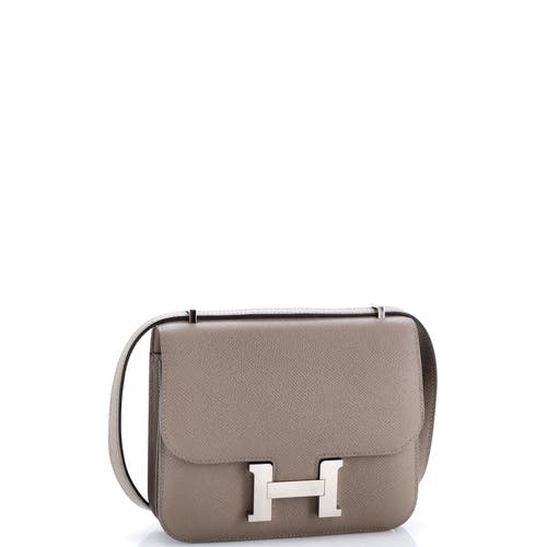 Pre-owned Hermes Hermes Constance Bag Epsom 18 In Gray