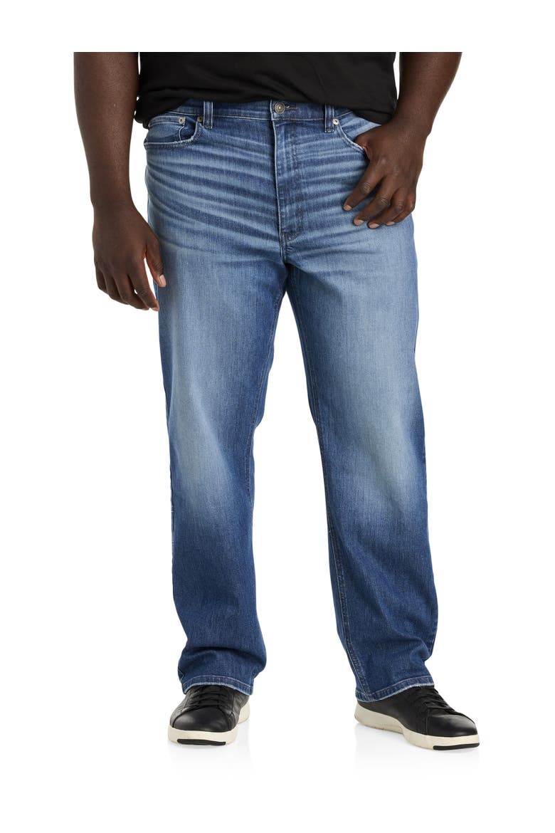 Relaxed-Fit Stretch Jeans, Main, color, BLUE LAGOON