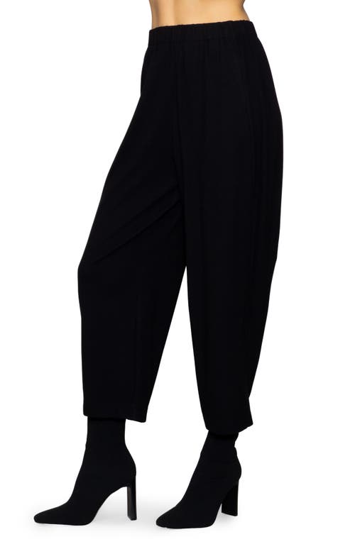 Melloday Brushed Crop Pants In Black